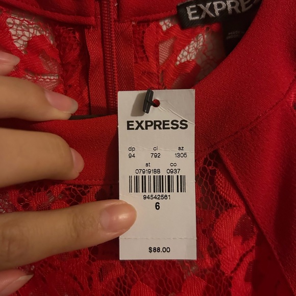 Express Red Cocktail Dress - Picture 5 of 5